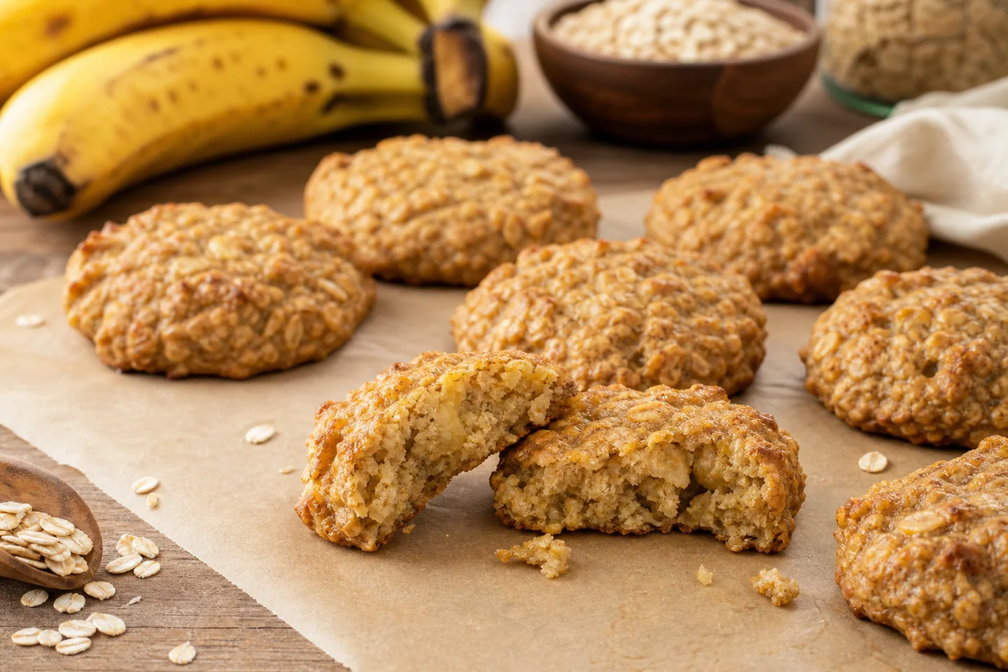 Route-specific breakfast setting illustrating banana breakfast cookies