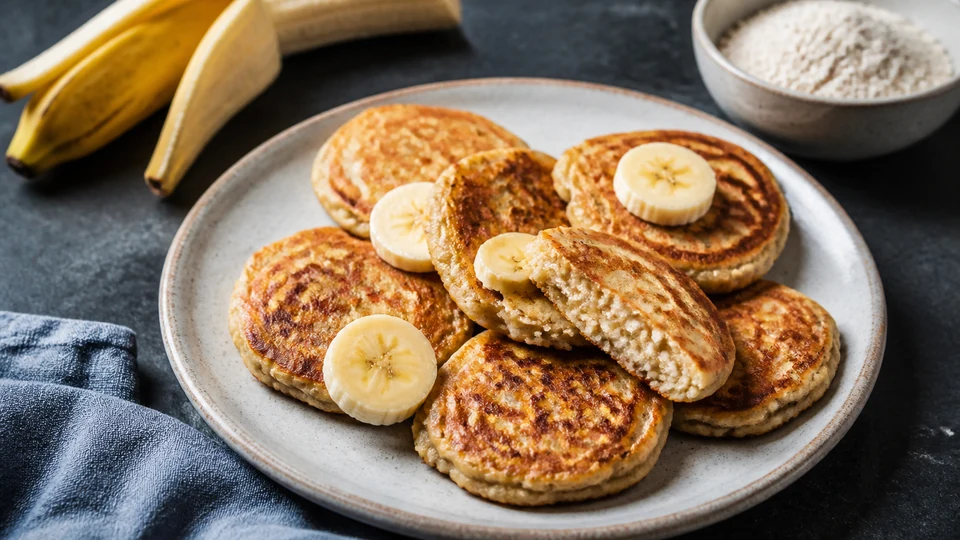 3 ingredient banana flapjacks prepared for Pancakes World.