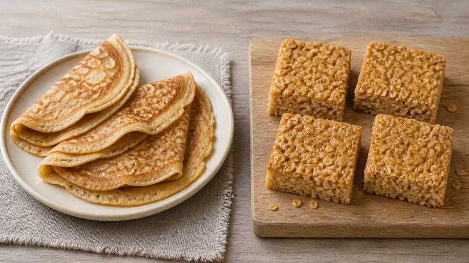 3 ingredient flapjacks prepared for Pancakes World.