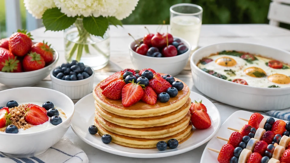 4th of July brunch ideas prepared for Pancakes World.