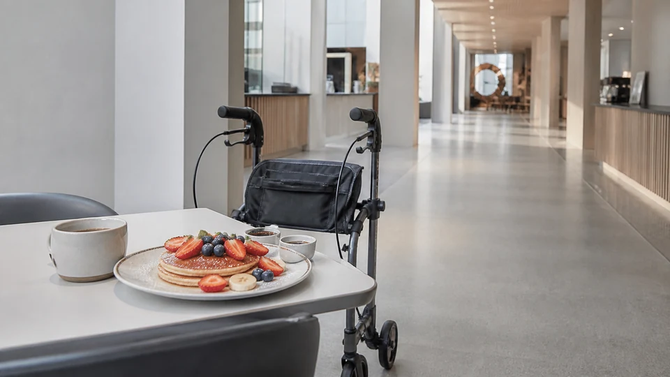 Editorial breakfast scene illustrating Accessible Museum and Cafe Day in Munich