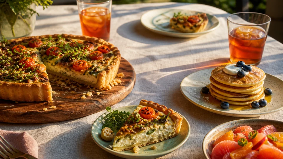 Afternoon brunch ideas prepared for Pancakes World.