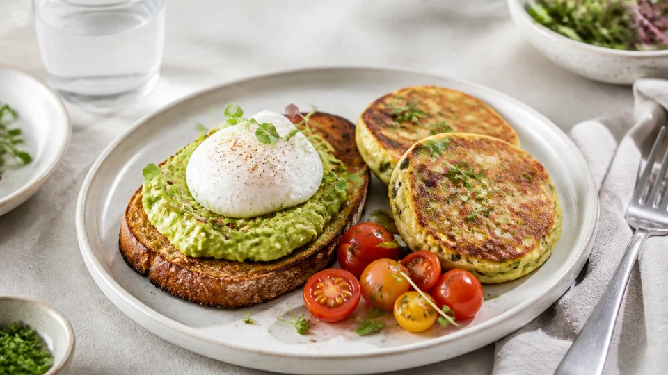 Avocado brunch recipe prepared for Pancakes World.