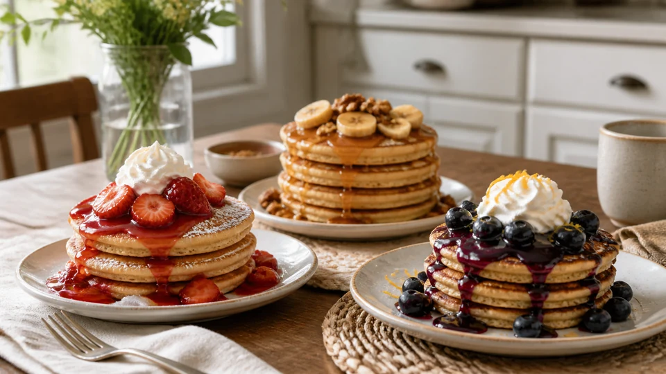 Batter up pancakes menu prepared for Pancakes World.