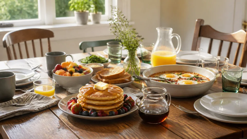 Best brunch at home prepared for Pancakes World.