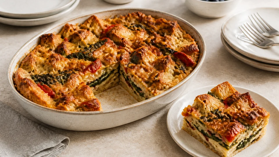 Best brunch egg casserole prepared for Pancakes World.