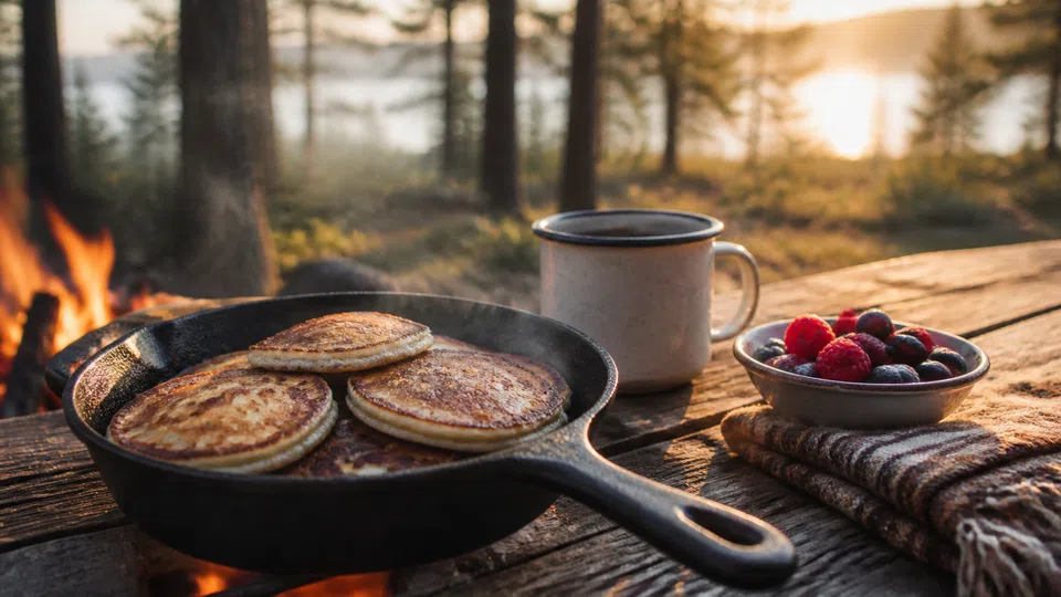 Best camping breakfast prepared for Pancake World.