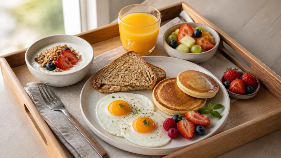 Best morning breakfast prepared for Pancakes World.