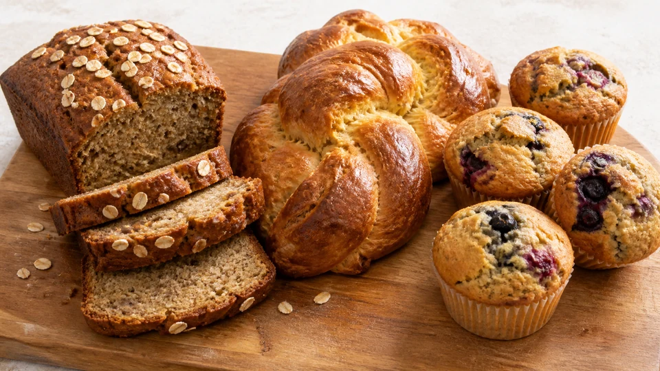 Breakfast bread recipes prepared for Pancakes World.