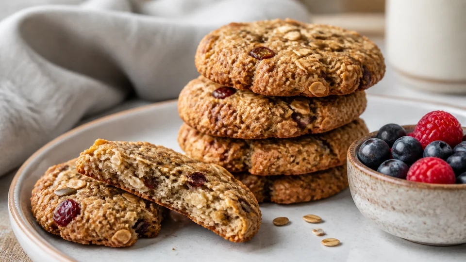Breakfast cookie recipe prepared for Pancakes World.