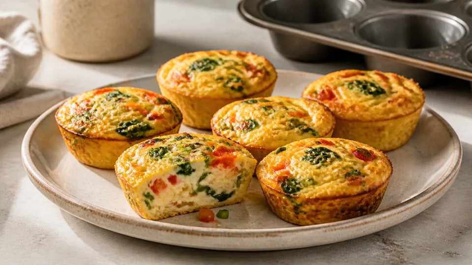 Breakfast egg muffins prepared for Pancakes World.