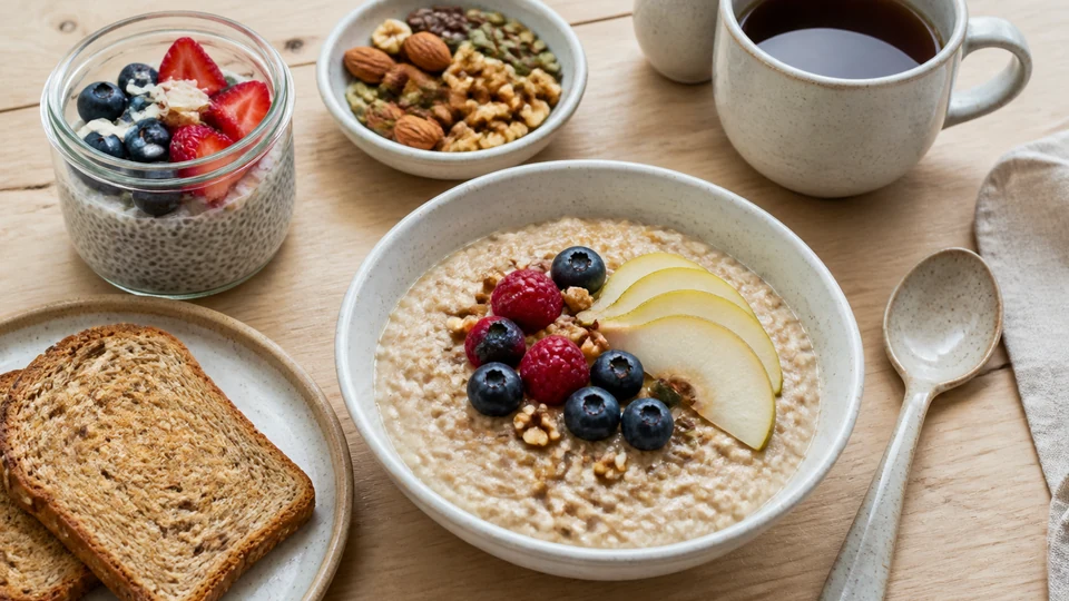 Breakfast fiber foods prepared for Pancakes World.