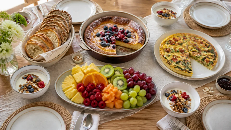 Breakfast menu ideas for guests prepared for Pancakes World.