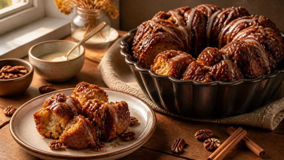 Editorial breakfast scene illustrating Breakfast monkey bread.
