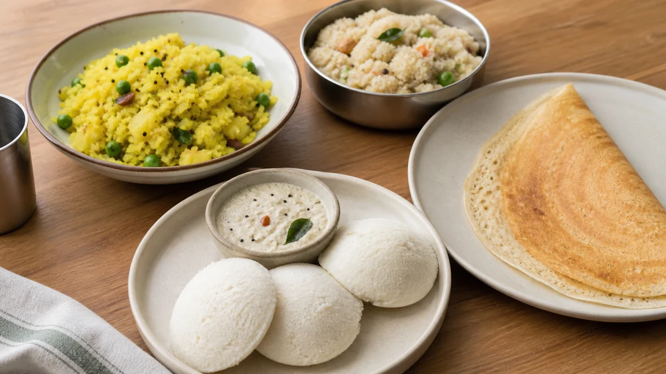 Breakfast options indian prepared for Pancakes World.