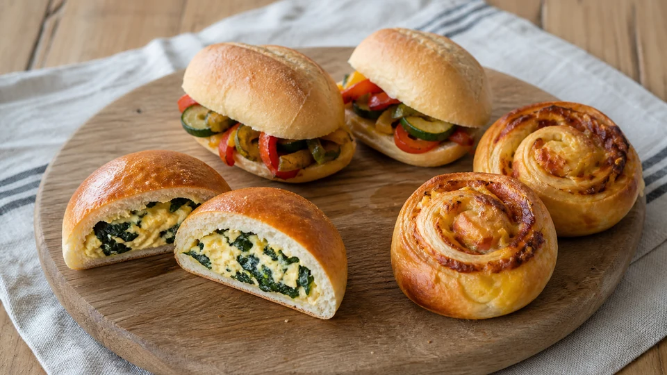 Breakfast rolls prepared for Pancakes World.
