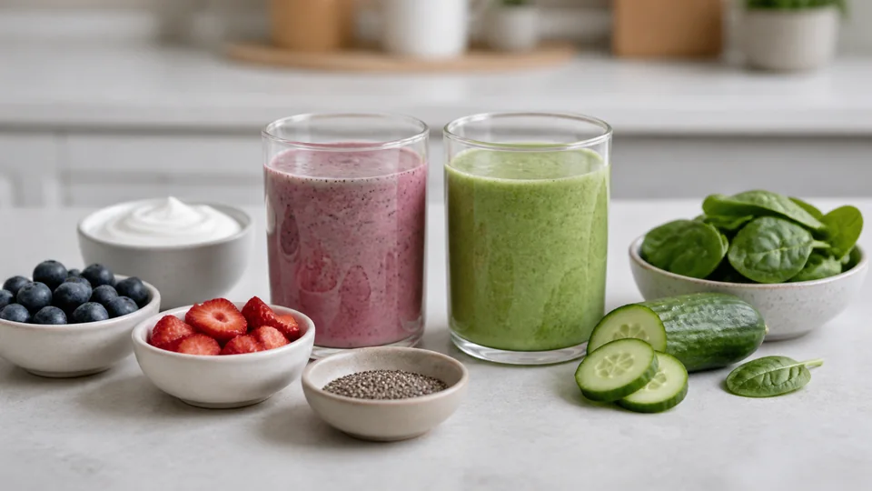 Breakfast smoothies for diabetics prepared for Pancakes World.