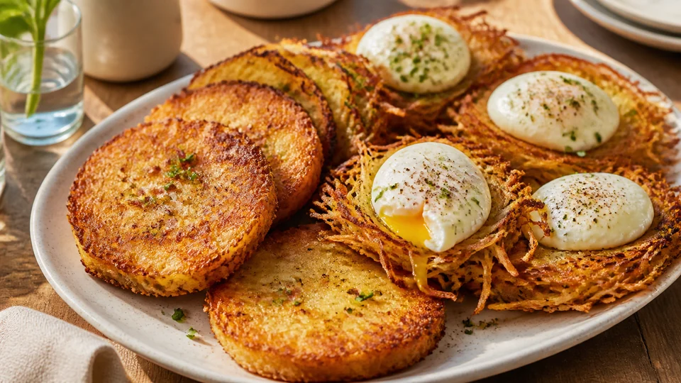 Brunch hash brown recipes prepared for Pancakes World.