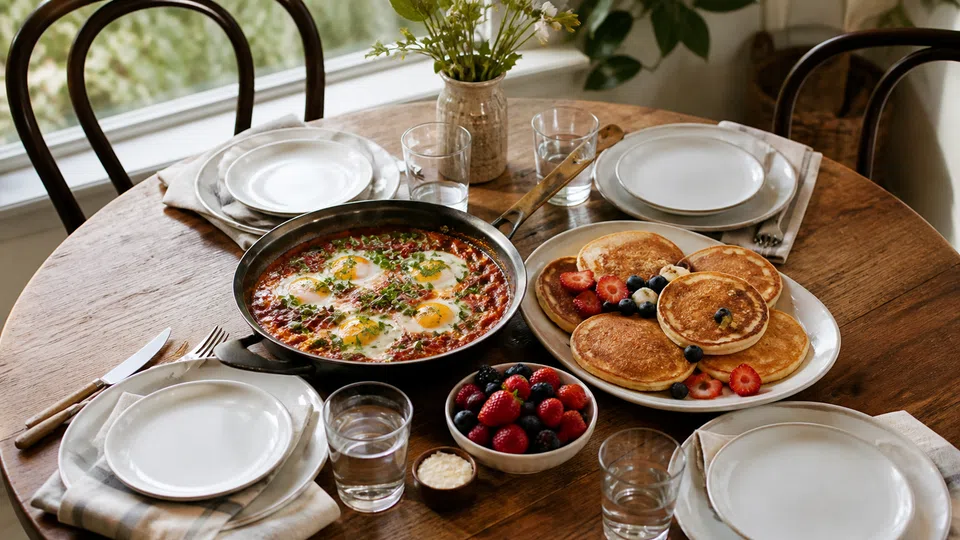 Brunch ideas for small group prepared for Pancake World.