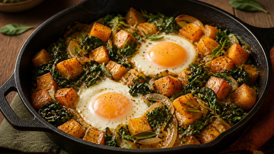 Butternut squash breakfast prepared for Pancakes World.