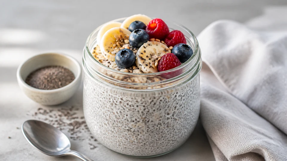 Chia breakfast pudding prepared for Pancakes World.