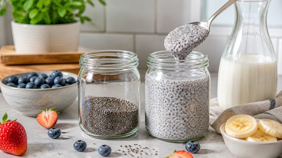 Chia seed breakfast pudding prepared for Pancakes World.