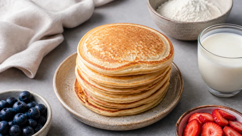 Diy vegan pancakes prepared for Pancakes World.