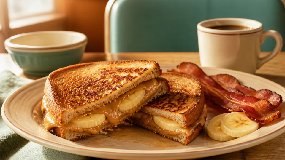 Elvis breakfast prepared for Pancakes World.