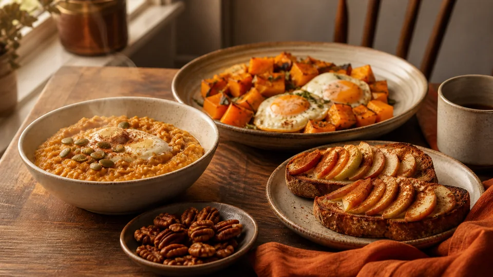Fall breakfast ideas prepared for Pancakes World.