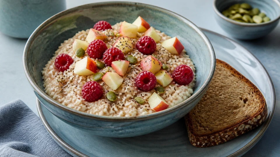 Fiber rich breakfast prepared for Pancake World.