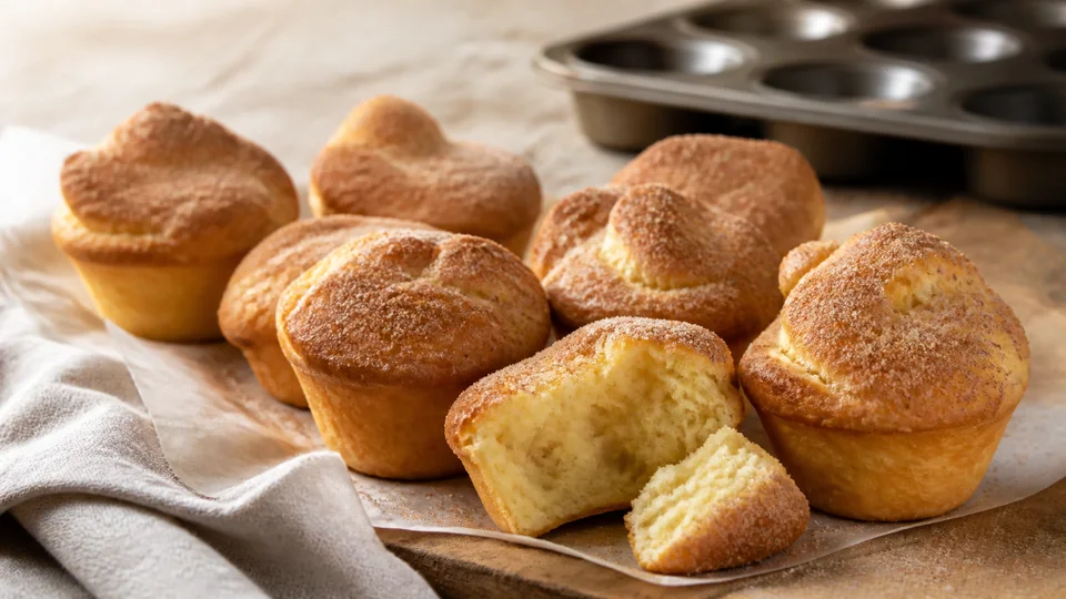 French breakfast puffs prepared for Pancakes World.