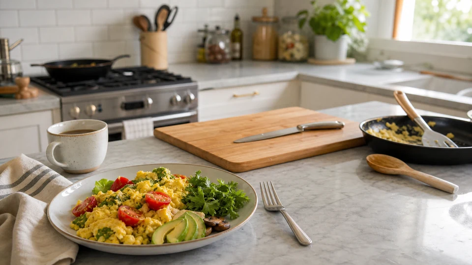 Editorial breakfast scene illustrating Gluten-Free Brunch Cross-Contact Plan for a Shared Kitchen