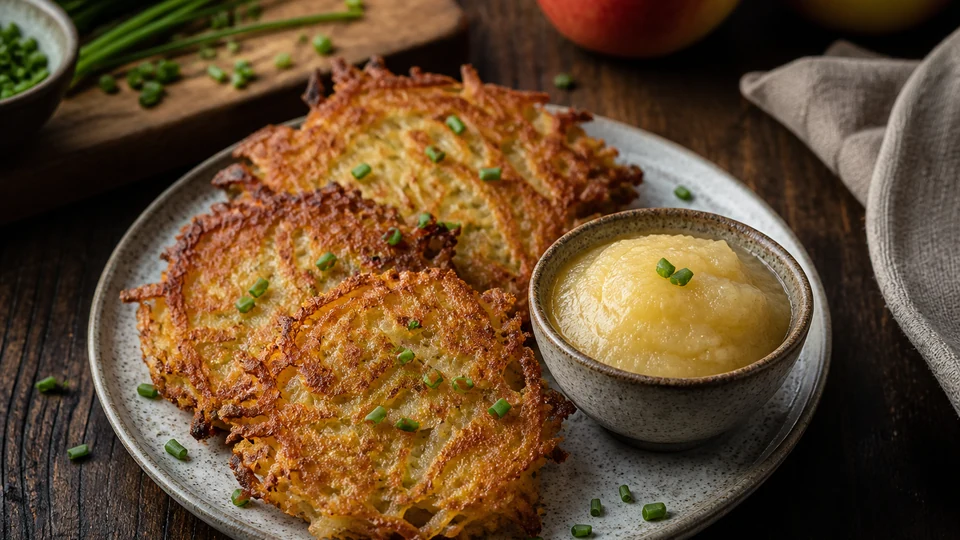 Gluten free vegan potato pancakes prepared for Pancake World.