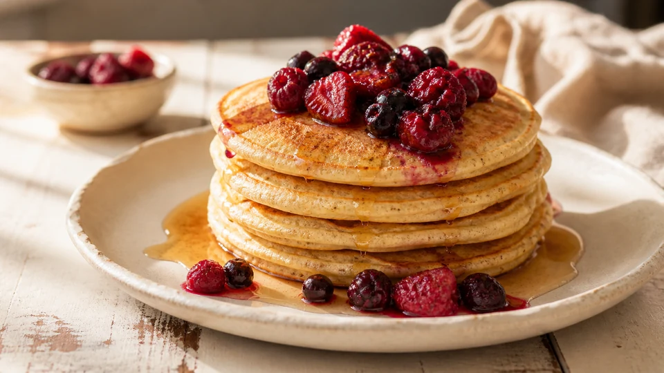 Gluten vegan pancakes prepared for Pancake World.