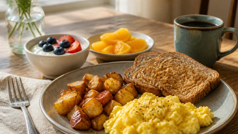Good breakfast meals prepared for Pancakes World.