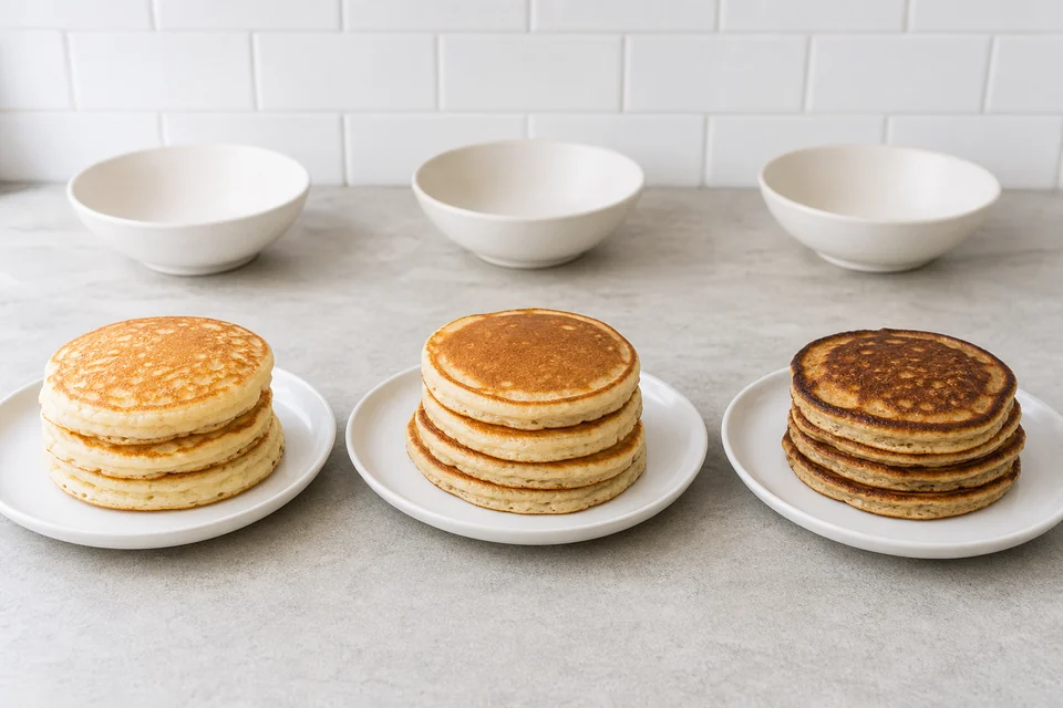 Finished pancake dish illustrating grocery-store pancake mix comparison
