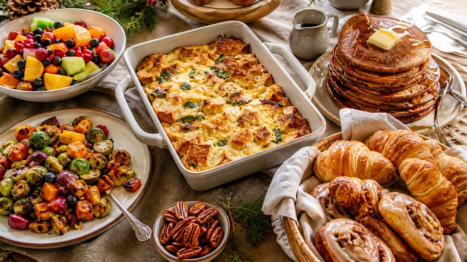 Holiday brunch menus prepared for Pancake World.