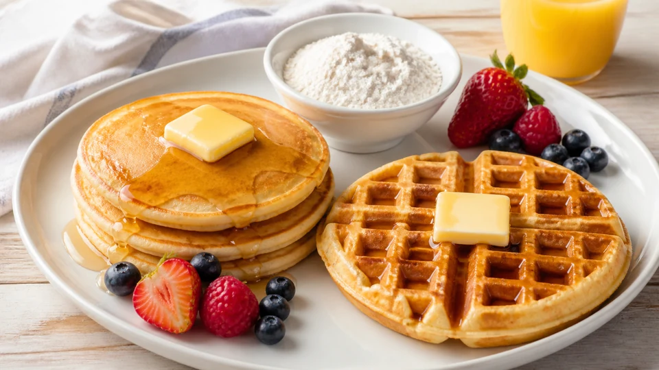 Hungry jack complete buttermilk pancake & waffle mix prepared for Pancakes World.