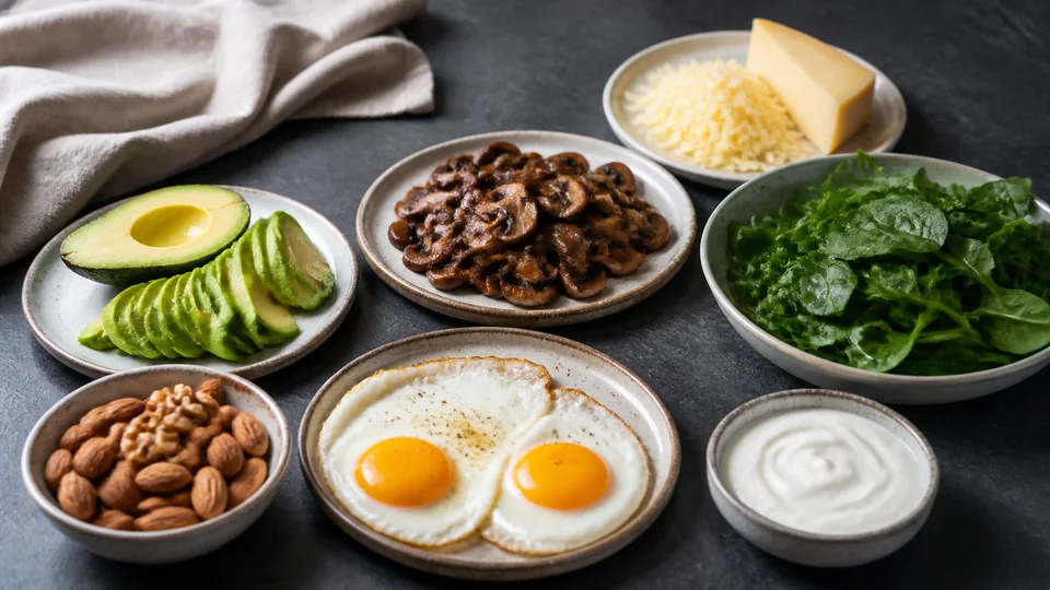 Keto breakfast foods prepared for Pancakes World.