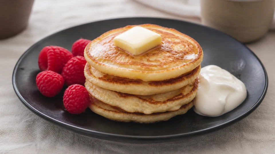 Keto buttermilk pancakes recipe prepared for Pancakes World.