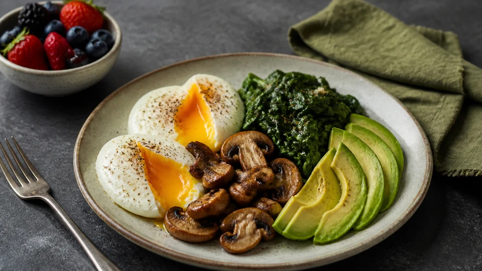 Lectin free breakfast prepared for Pancakes World.