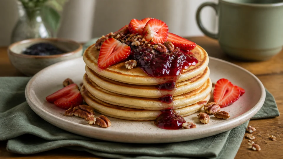 Loving it vegan pancakes prepared for Pancakes World.