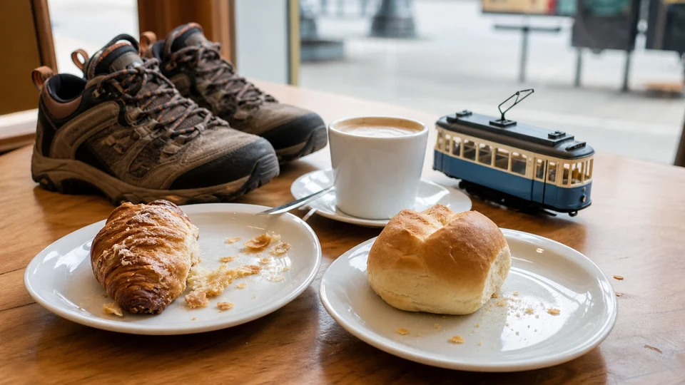 Editorial breakfast scene illustrating Ludwigsvorstadt Breakfast and a Transport Museum Morning