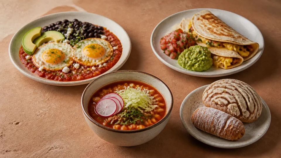 Mexican breakfast dishes prepared for Pancakes World.