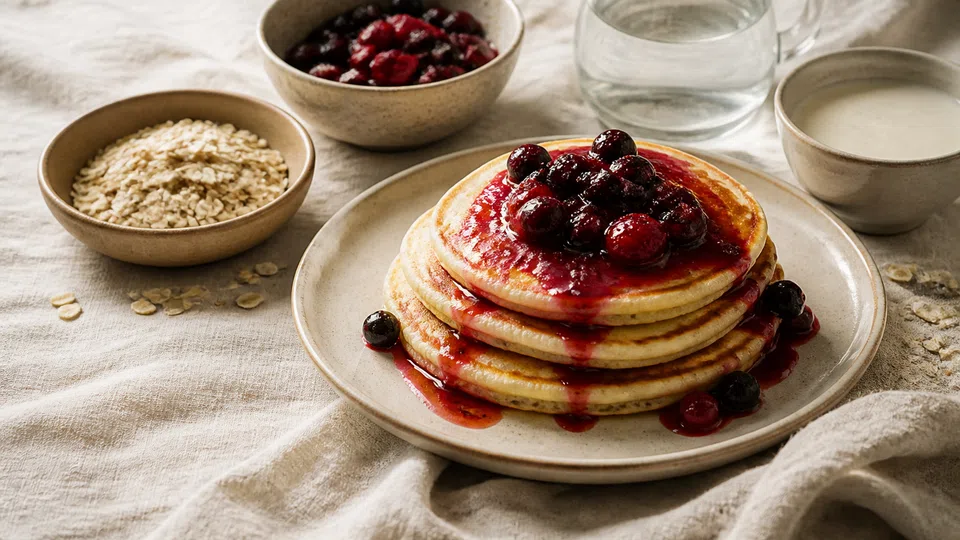 Milkless pancakes prepared for Pancake World.