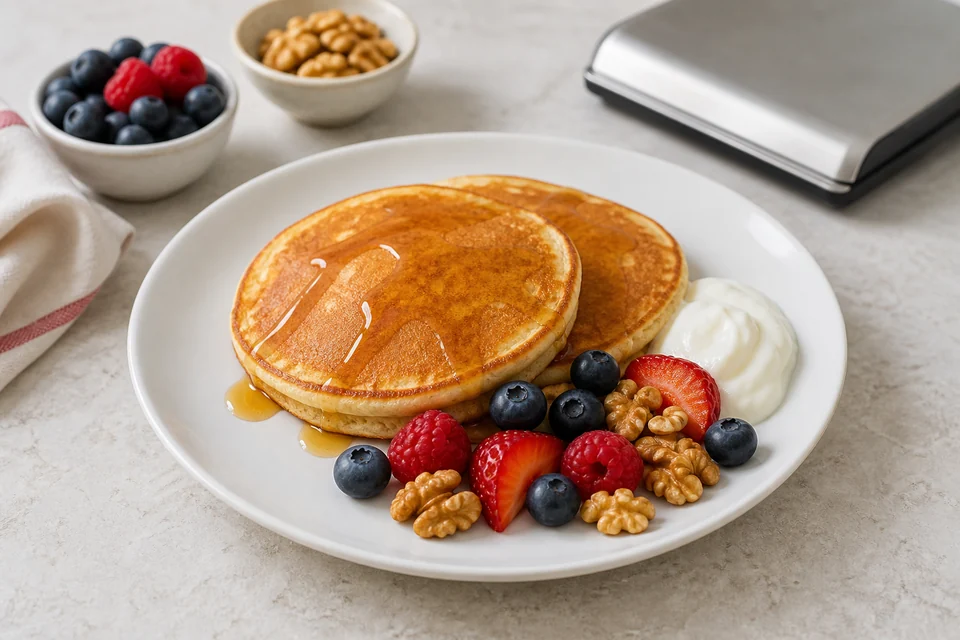 Finished pancake dish illustrating pancake nutrition