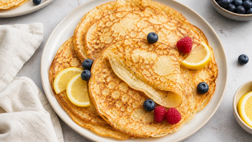 Pancake batter without baking powder prepared for Pancakes World.