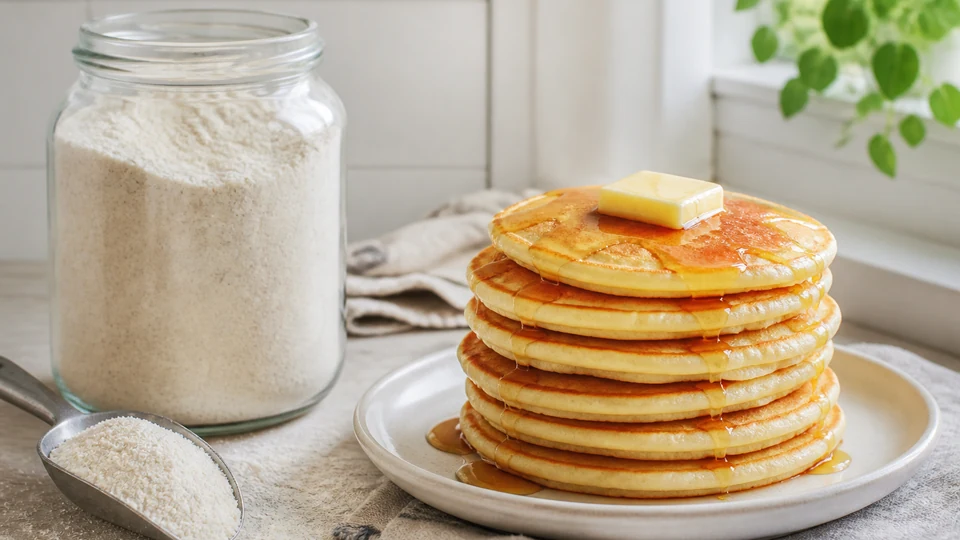 Pancake flour mix prepared for Pancakes World.