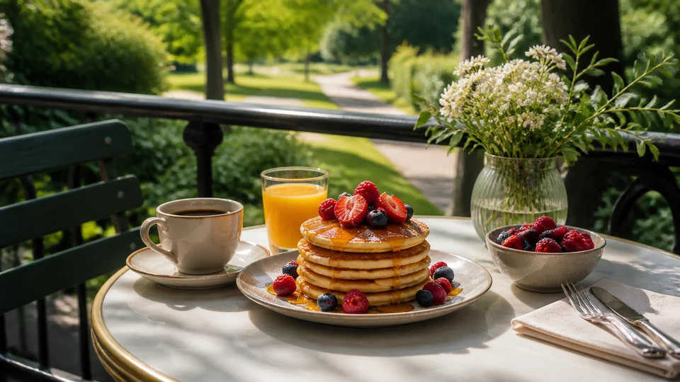 Editorial breakfast scene illustrating Spring Breakfast and Parks in Munich
