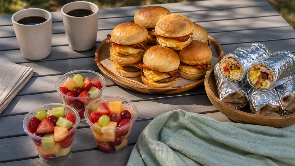 Tailgate breakfast ideas prepared for Pancakes World.